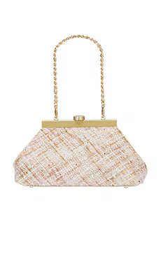 olga berg Mia Bouclé Clutch in Blush from Revolve.com | Revolve Clothing (Global)