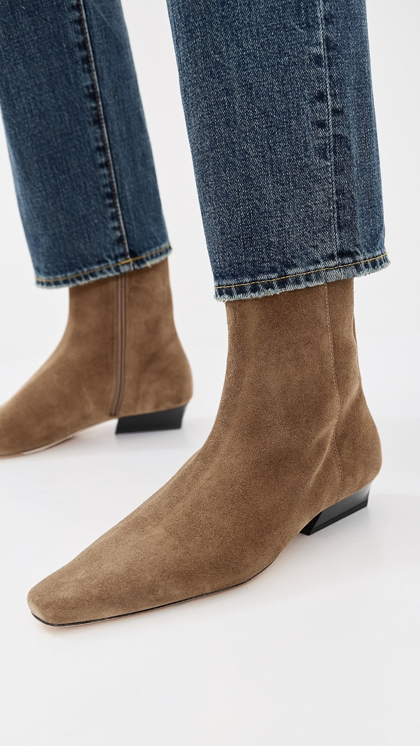 STAUD Wally Flat Ankle Boots Cigar 37 | Shopbop