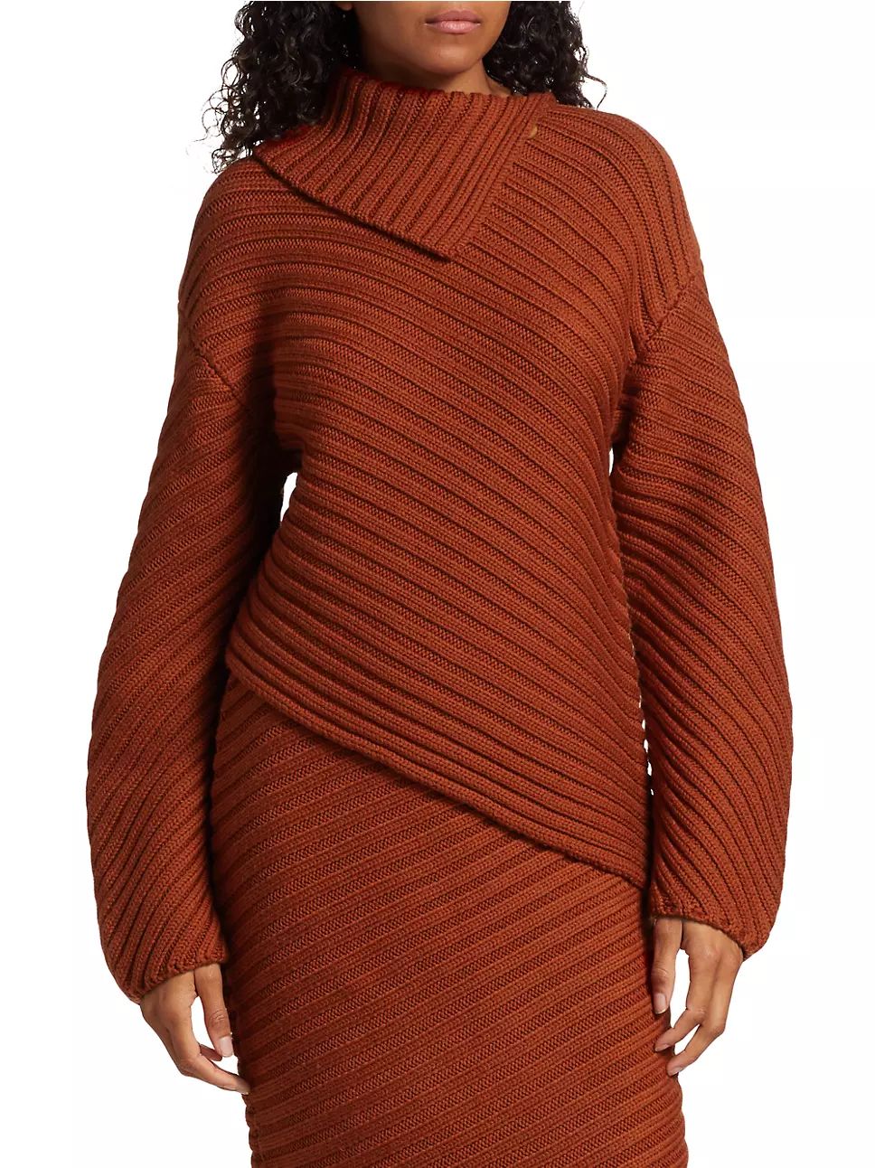 Staud Engrave Asymmetric Sweater | Saks Fifth Avenue