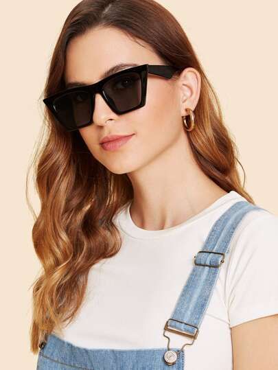 Cat Eye Flat Lens Sunglasses | SHEIN