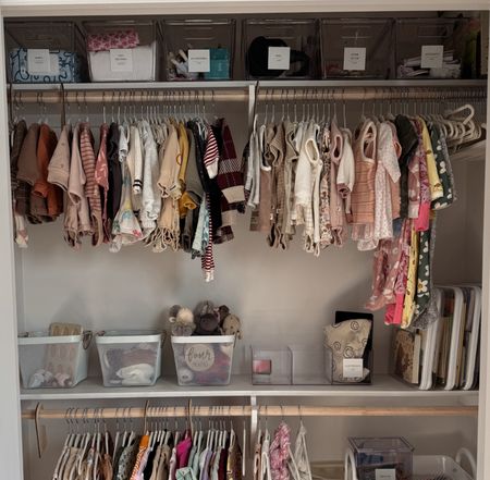 Closet organization for baby 🤍

#LTKhome #LTKkids #LTKbaby