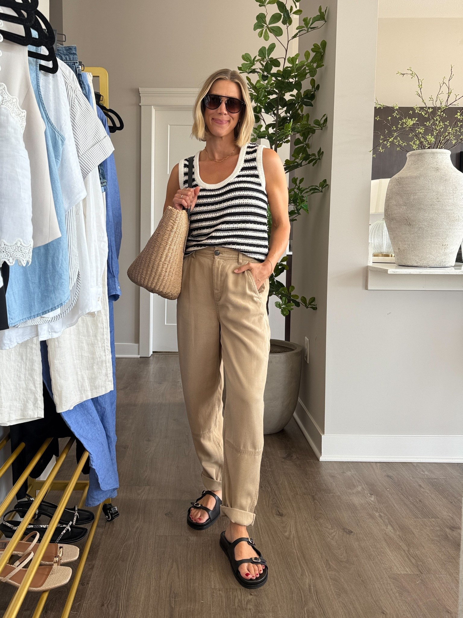 Wearing 0 chino pants, XS knit tank, sandals tts

#LTKFindsUnder100 #LTKFindsUnder50 #LTKStyleTip