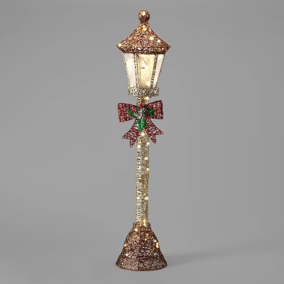 48in Rattan-Look Lamppost Christmas UL LED Novelty Sculpture - Wondershop™ | Target