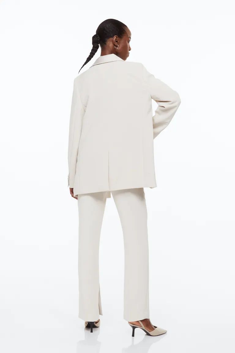 Shawl-collared Jacket - Light beige - Ladies | H&M US | H&M (US)
