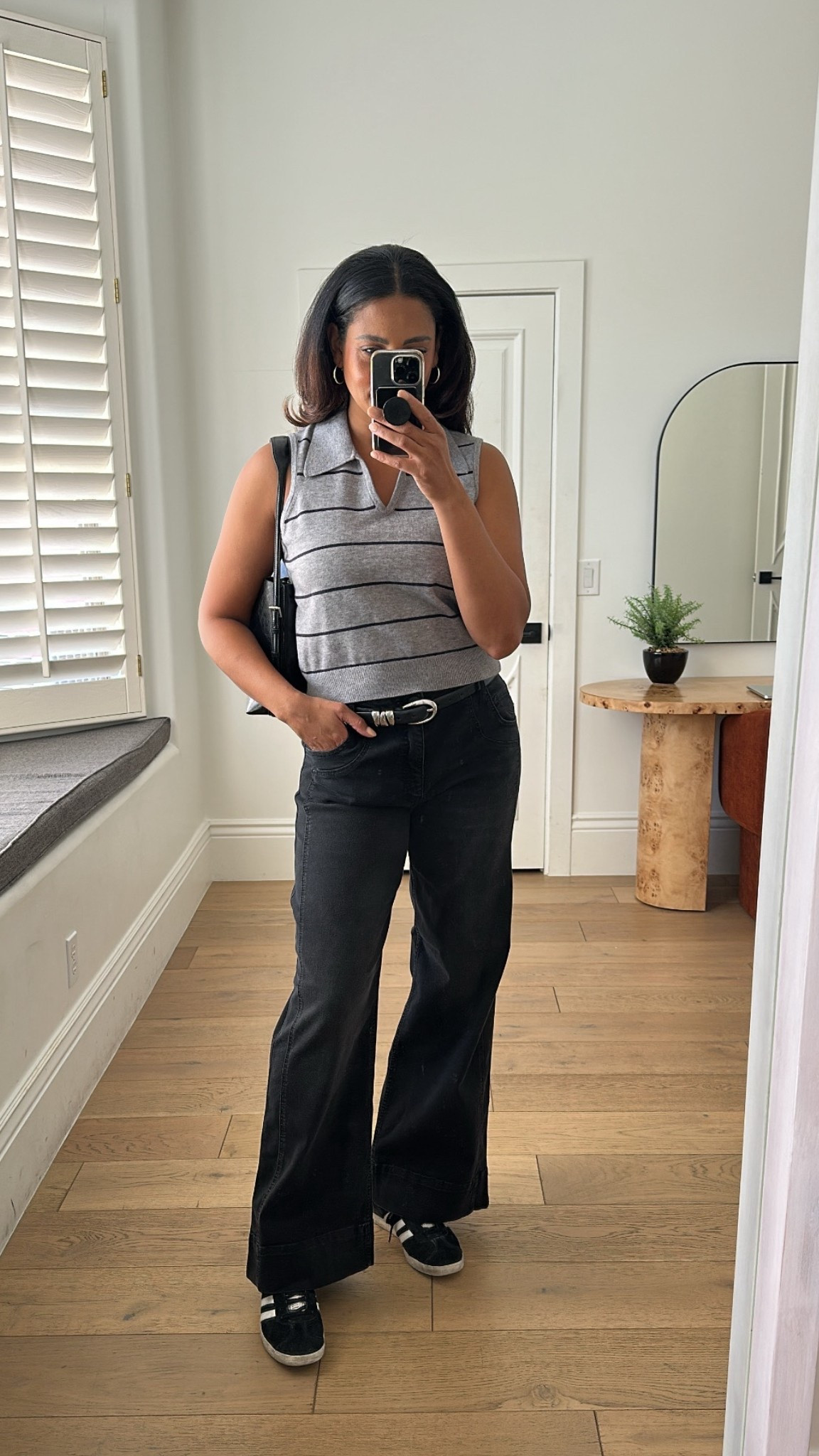Casual Outfit Inspo: perfect for running errands, these stretchy wide leg denim bottoms pair great with a sleeveless sweater vest and sneaks for an easy early fall look. Layer a tee under this vest too for more options!! All fit true to size.



#LTKStyleTip #LTKTall #LTKOver40