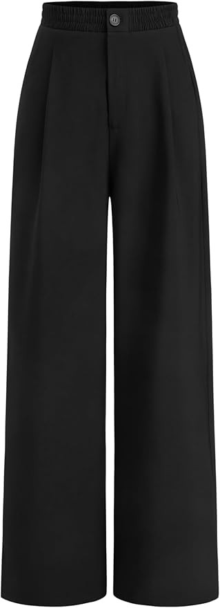 CIDER Women's Trousers Middle Waist Straight Leg Casual Stylish Pants | Amazon (US)