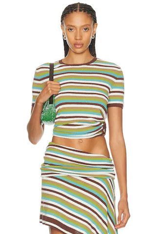 Stripe Knit Orbit Tee | FWRD 
