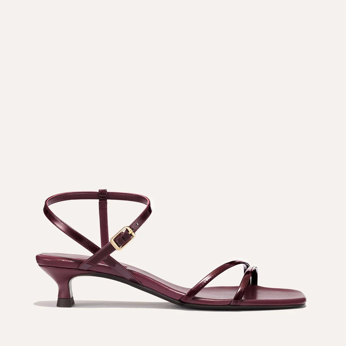The Dylan Sandal - Burgundy Patent | Margaux