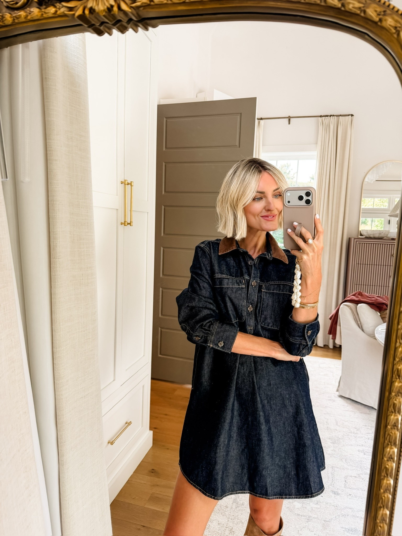 This dress is such a great staple for your fall wardrobe! Grab it while it’s on sale! Wearing XS.

Loverly Grey, denim dress, Old Navy, sale alert

#LTKootd #LTKSeasonal #LTKSaleAlert