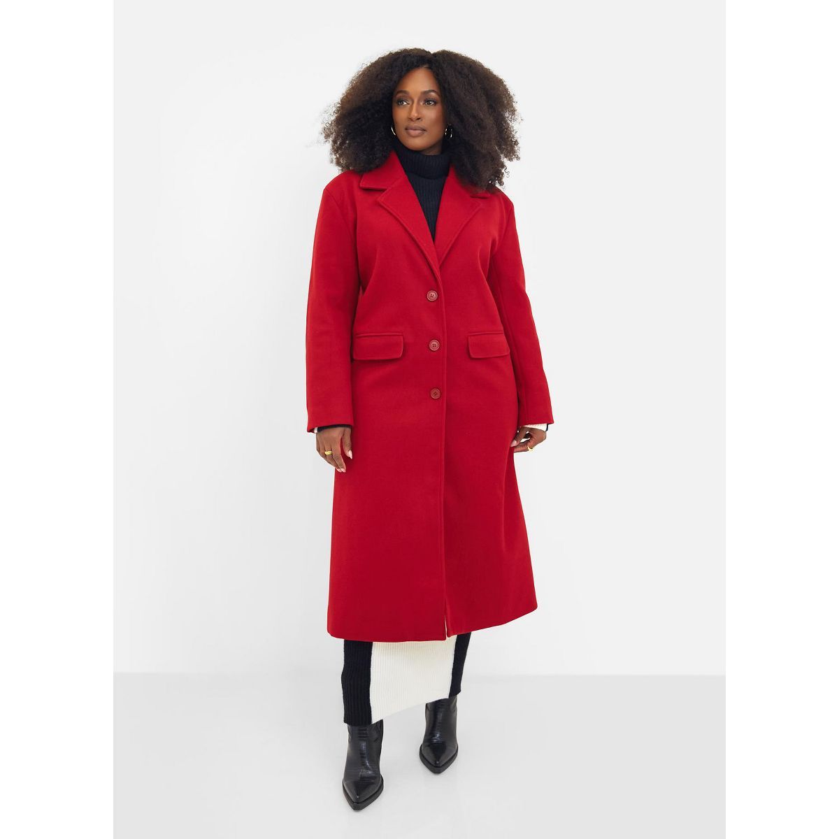 Rebdolls Women's Dolce Double Breasted Coat - Red - Large | Target