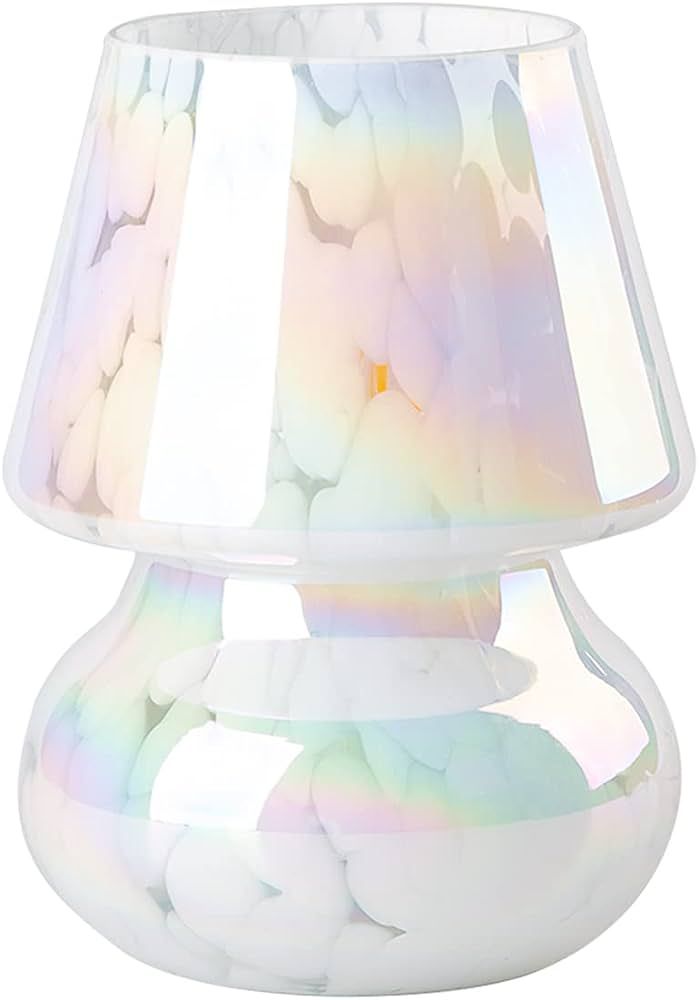 COOSA Mushroom Lamp, Glass Cloud Table Bedside Lamps, Cute Small Night Light, Mushroom Decor Ligh... | Amazon (US)