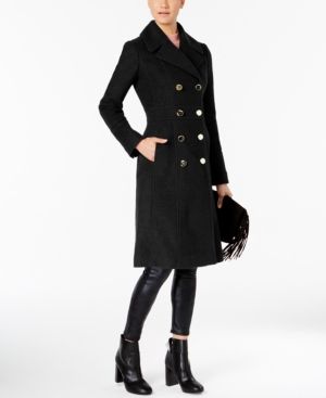 Guess Knee-Length Double-Breasted Peacoat | Macys (US)