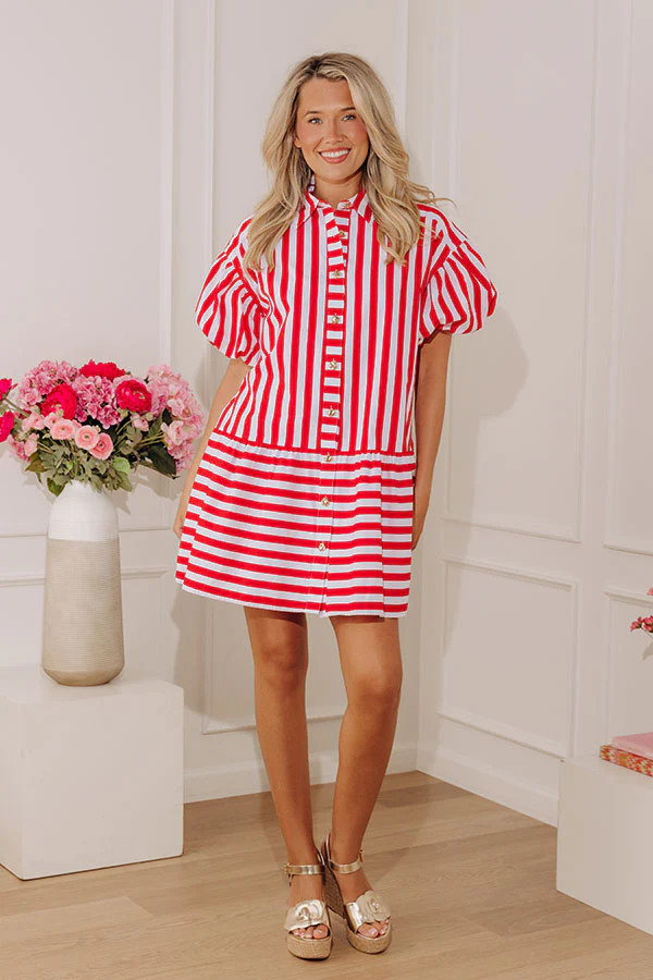 Boardwalk Chic Stripe Mini Dress | Impressions Online Boutique