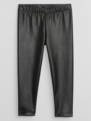 babyGap Vegan-Leather Pull-On Leggings | Gap Factory