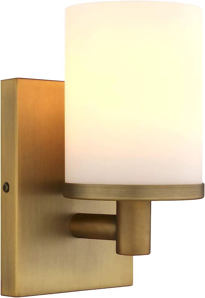 Pathson Vintage 1 Light Wall Light, Industrial Bathroom Vanity Light, Indoor Wall Sconce with Fro... | Amazon (US)