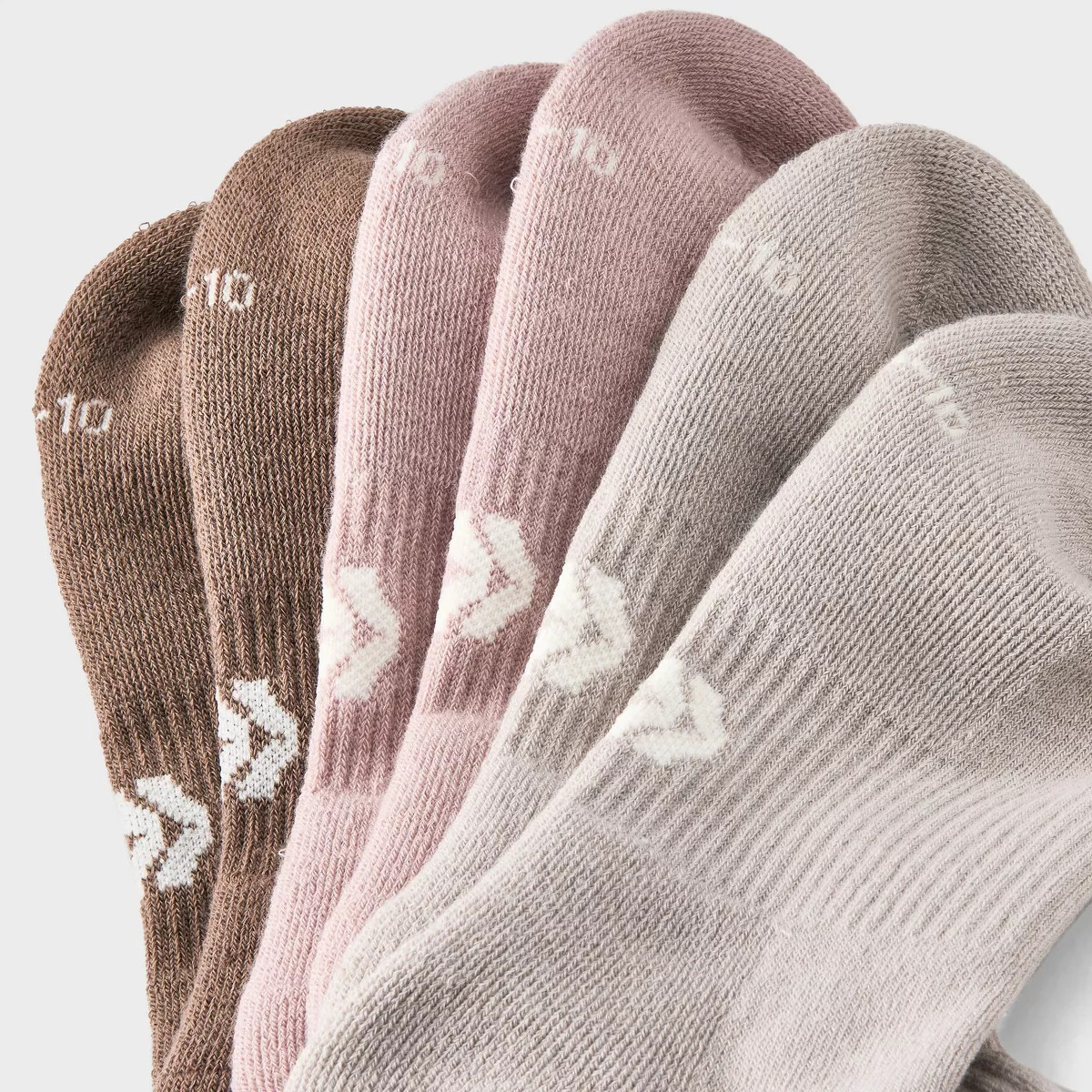 Women's Cushioned Ruffle 3pk Ankle Socks - All In Motion™ Pink/Gray/Brown 4-10: Arch Support, K... | Target