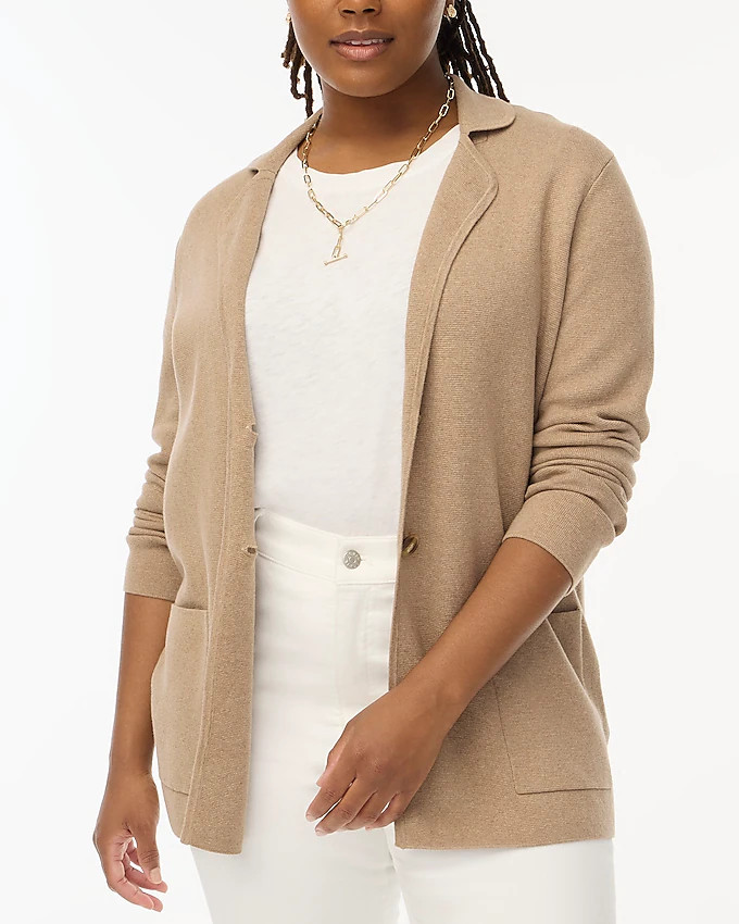 Petite two-button sweater-blazer | J.Crew Factory