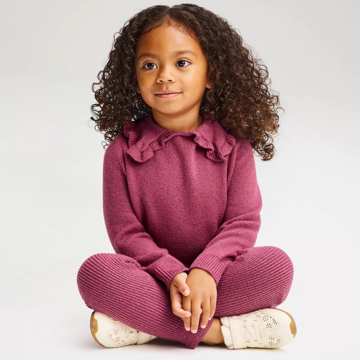 Toddler Girls' 2pc Long Sleeve Pullover Sweater and Leggings Set - Cat & Jack\u2122 Burgundy 12M | Target