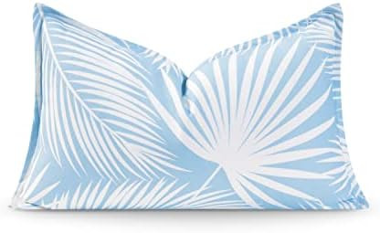 Hofdeco Premium Coastal Hampton Style Patio Indoor Outdoor Lumbar Pillow Cover Only, 12"x20" Wate... | Amazon (US)