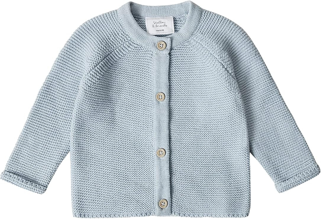 Stellou & friends Knitted Baby Cardigan | Unisex Finely-Knit Baby Sweater for Newborns, Babies & ... | Amazon (US)