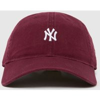 New Era Yankees Washed 9TWENTY Cap in Burgundy, Fabric | Schuh