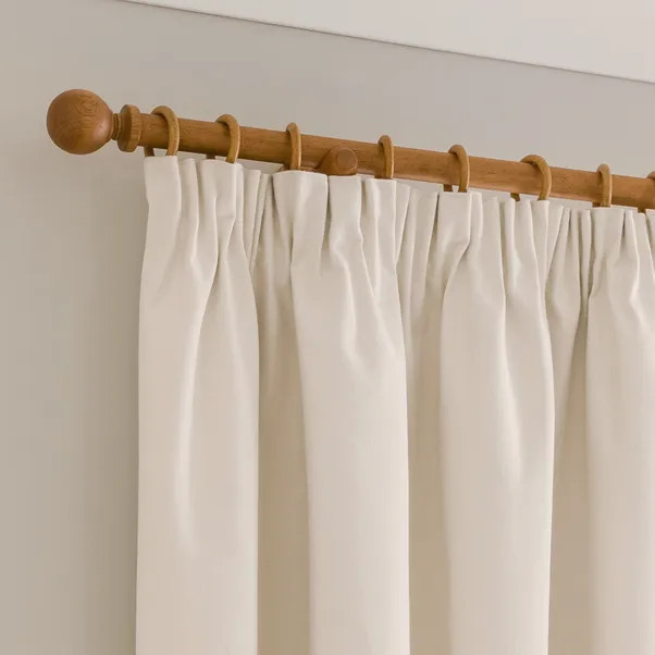 Luna Brushed Blackout Pencil Pleat Curtains | Dunelm (migrated)