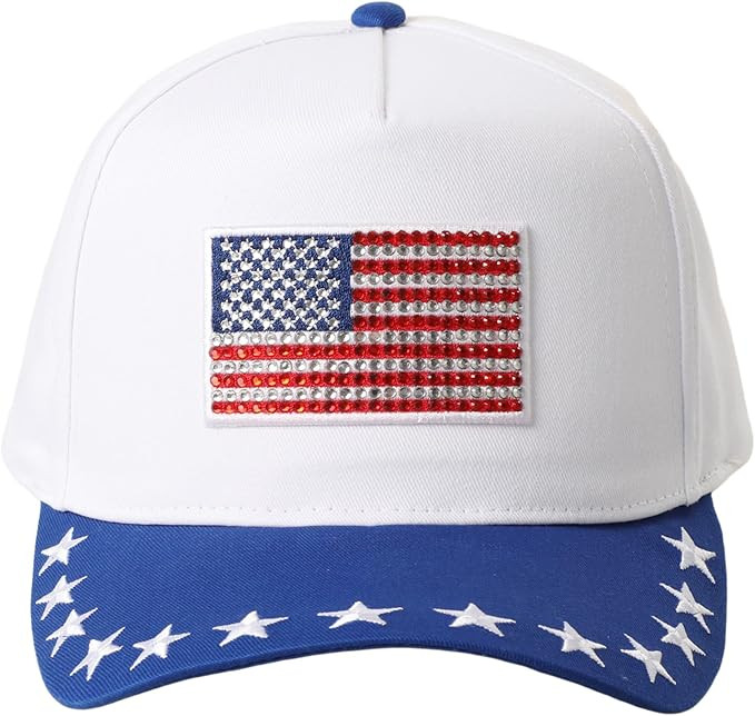 Patriotic America USA Embroidered 5 Panel Cotton Two Tone Trucker Hat for Men and Women. | Amazon (US)