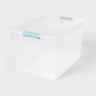 66qt Clear Storage Bin with Latches - Brightroom™ | Target