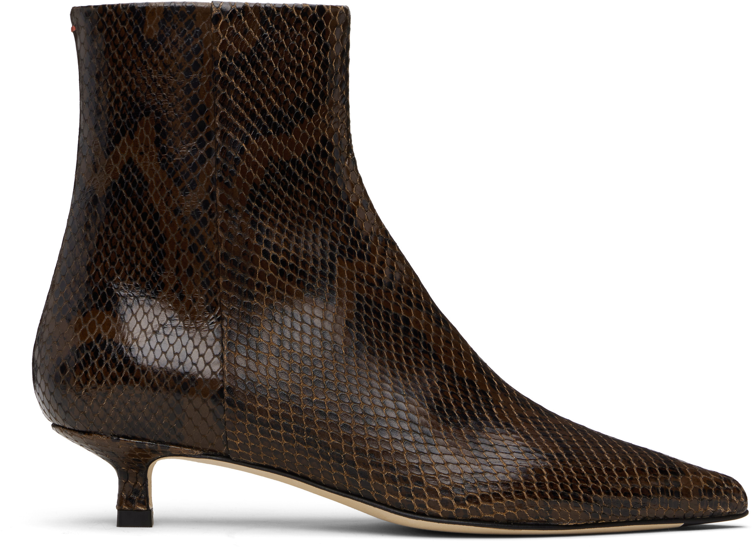 Aeyde Brown Sofie Leather Ankle Boots | SSENSE