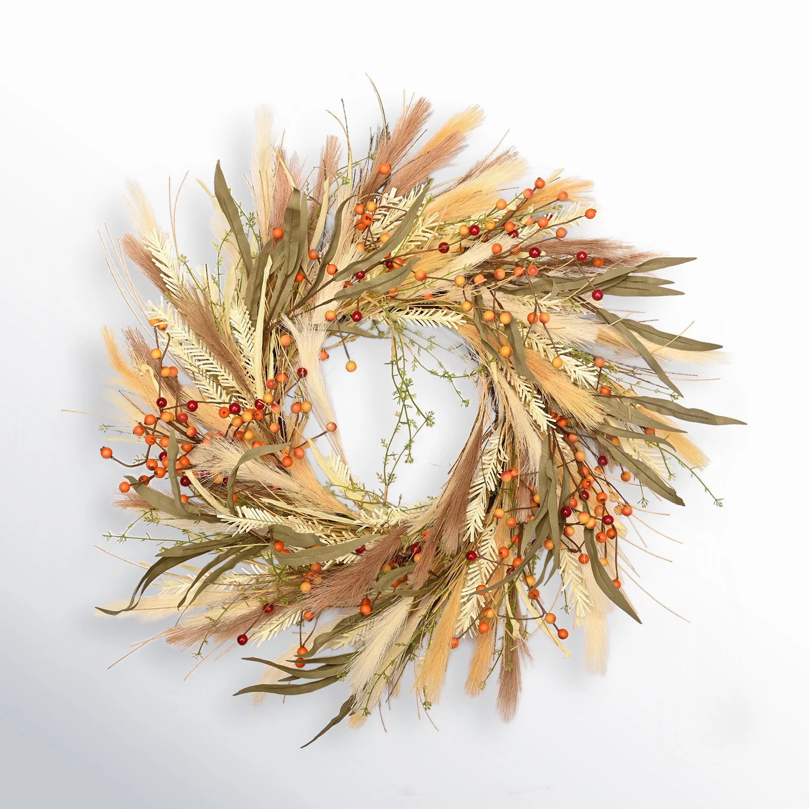 Gisello Pampas Grass 26" Wreath | Wayfair North America