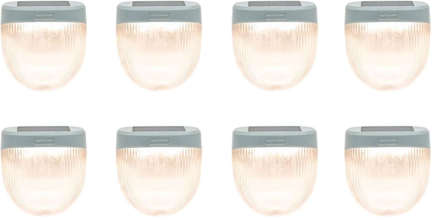 Add ons Rippled Outdoor Waterproof Solar Powered Integrated LED Deck Light Pack (Set of 8) | Wayfair North America