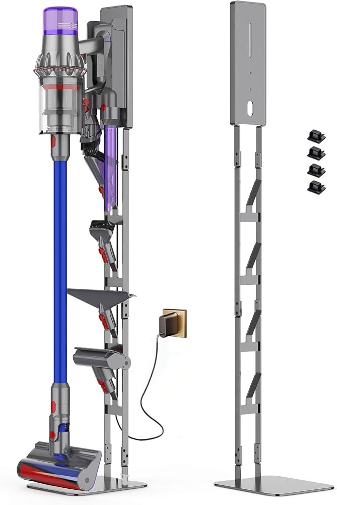 Heavy-Duty Carbon Steel Vacuum Stand for Dyson - Wall-Mounted Space-Saving Design, No Drilling Re... | Amazon (US)