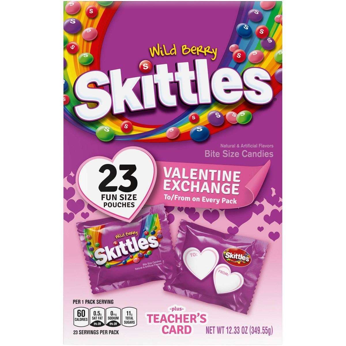 Skittles Valentine's Wild Berry Candy Exchange Kit Fun Size - 12.33oz/23ct | Target