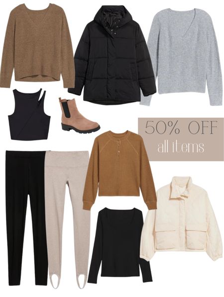 50% off all these items for just 1 more day! 

Leggings, puffer coat, Chelsea boots, sweaters, shackets 

#LTKunder50 #LTKsalealert #LTKCyberweek
