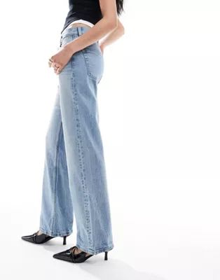 ASOS DESIGN easy straight jean in light blue | ASOS (Global)