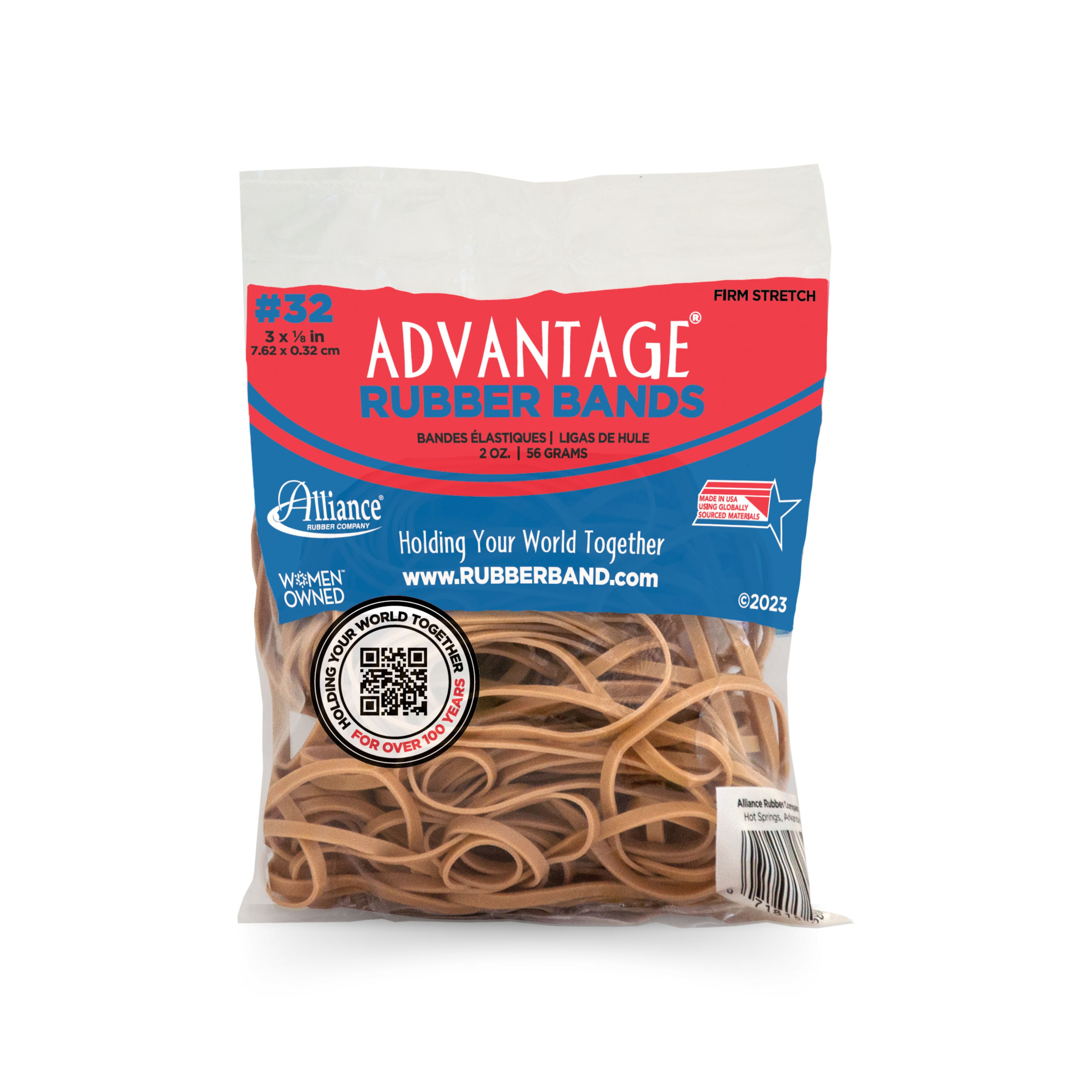 Alliance Advantage Rubber Bands 2632A, Size 32 (3" x 1/8"), 2 oz Bag of Approx. 88 Bands, Natural | Walmart (US)