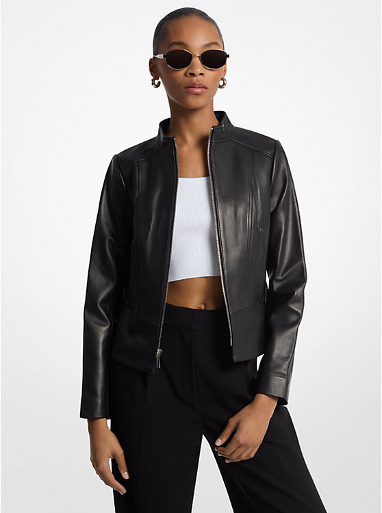 Leather Jacket | Michael Kors US