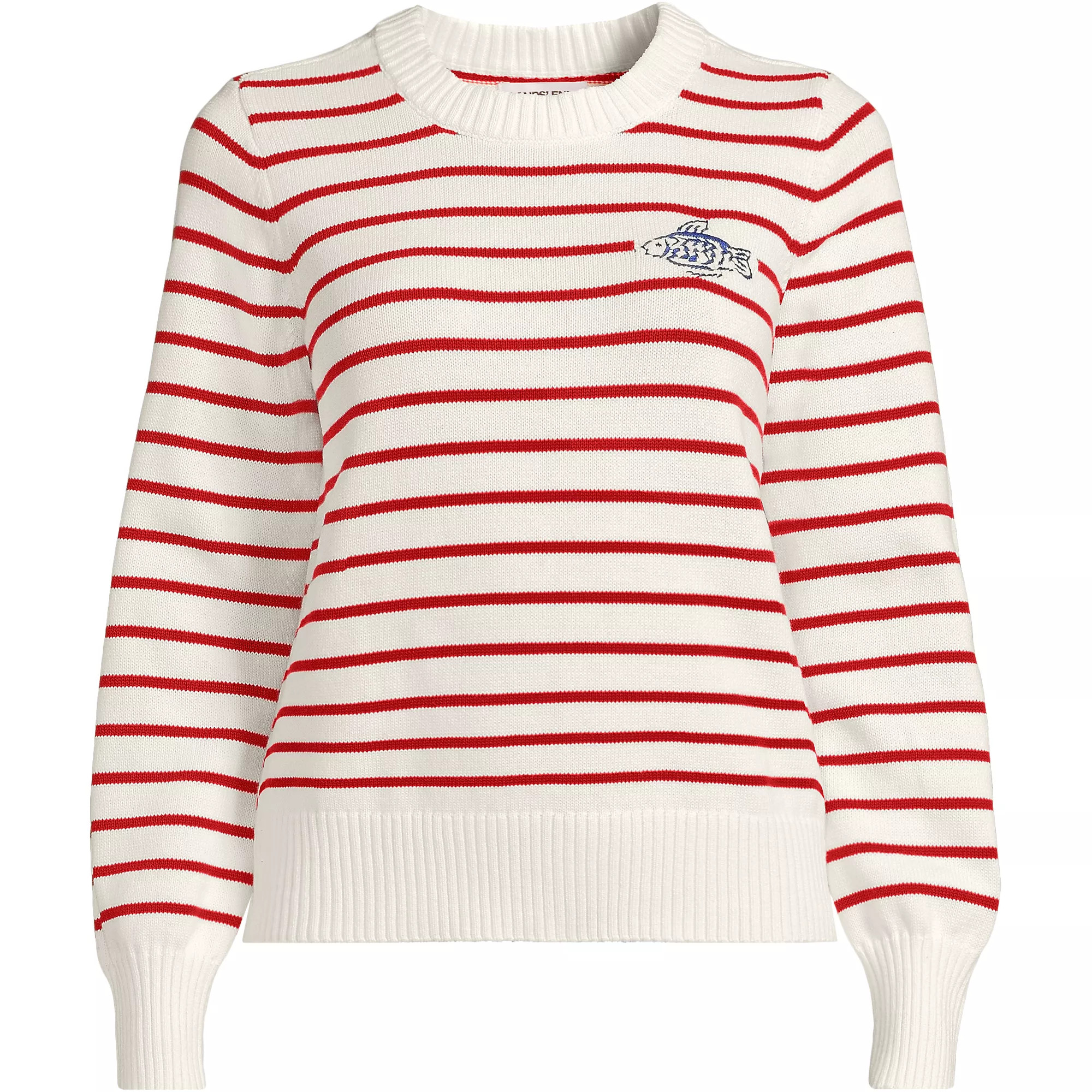 Women's Drifter Embellished Crew Neck Sweater | Lands' End (US)