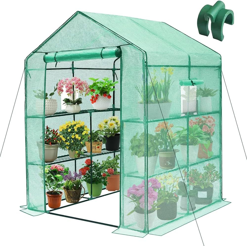 Greenhouse, 56 x 56 x 75'' Greenhouses for Outdoors, Durable Green House Kit with Window, Thicken... | Amazon (US)
