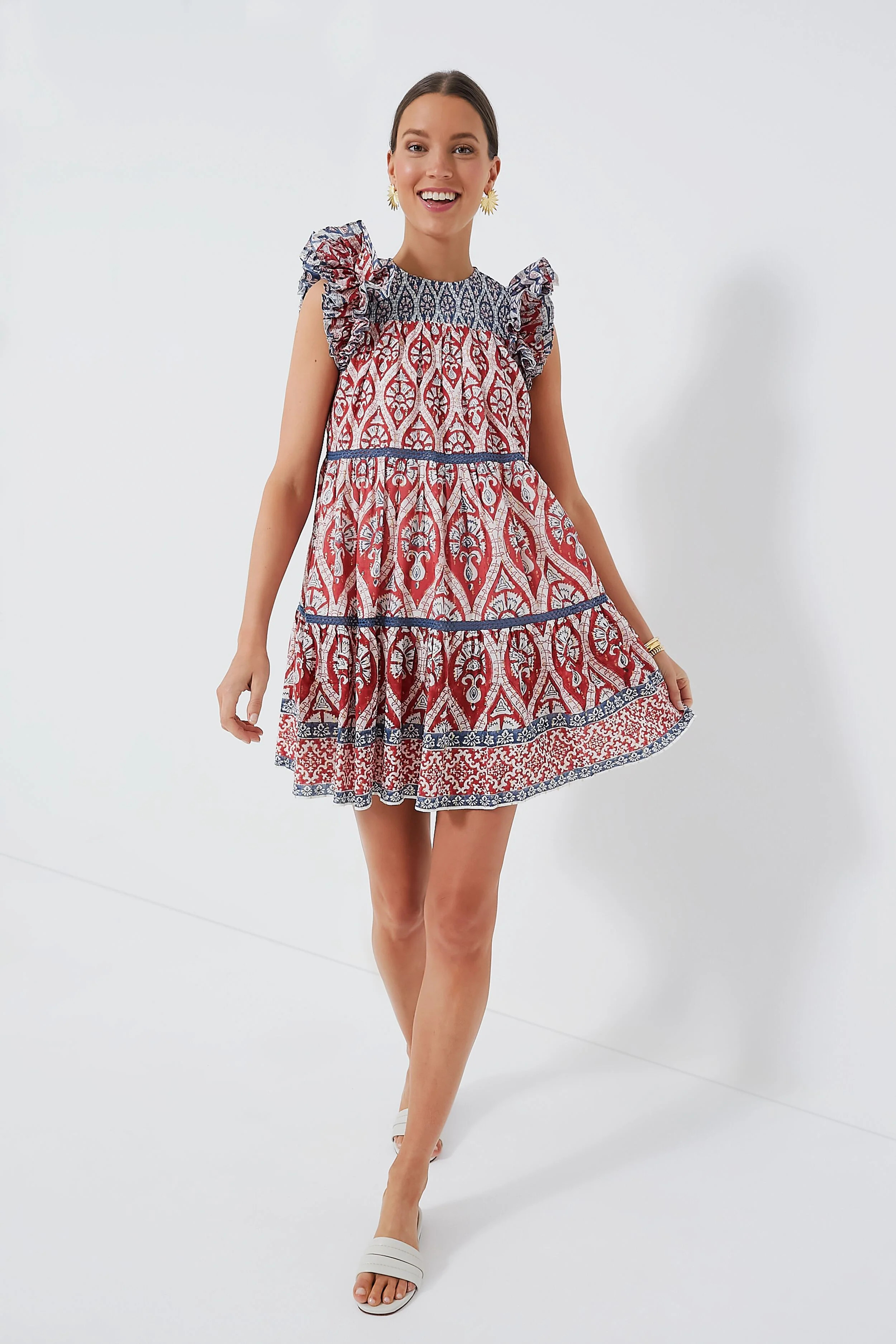 Multi Olga Mini Lace Insert Dress | Tuckernuck (US)