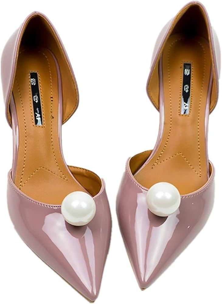 Douqu White Purple Pearl Wedding Bridal Shoe Clips Simple Removable Pair Accessories Jewelry | Amazon (US)