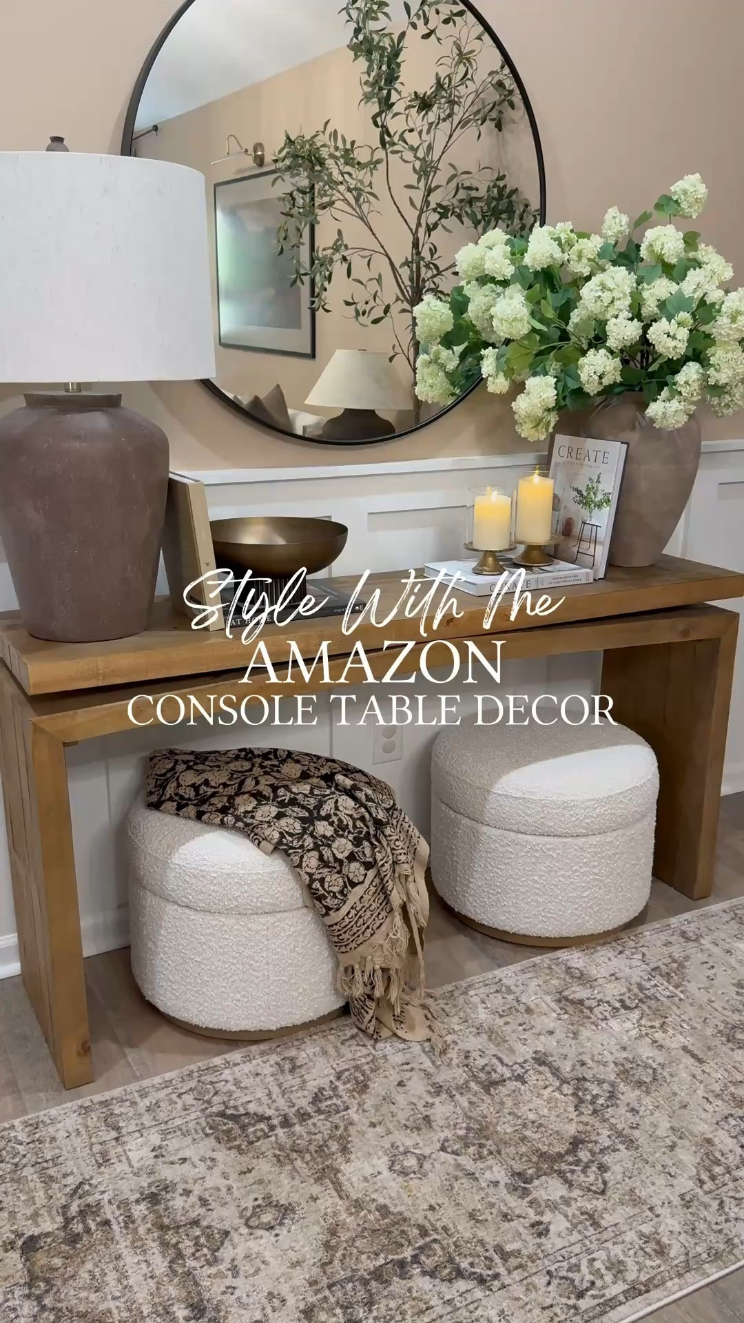 Console Table Refresh with Amazon Finds

Follow @farmtotablecreations on Instagram for more home styling ideas.

Gave my console table a fresh new look with several Amazon finds, including these gorgeous hydrangea stems, hurricane candle holders, and a beautiful ribbed decorative metal bowl. I used a total of 8 hydrangea stems in the vase for a fuller, more elevated look. Loving how these warm neutral pieces came together to create such a cozy and collected feel.

#consoletable #entrywaydecor #amazonhome #hydrangeas #hurricanecandleholders #decorativebowl #homedecor

#LTKSeasonal #LTKHome #LTKSaleAlert