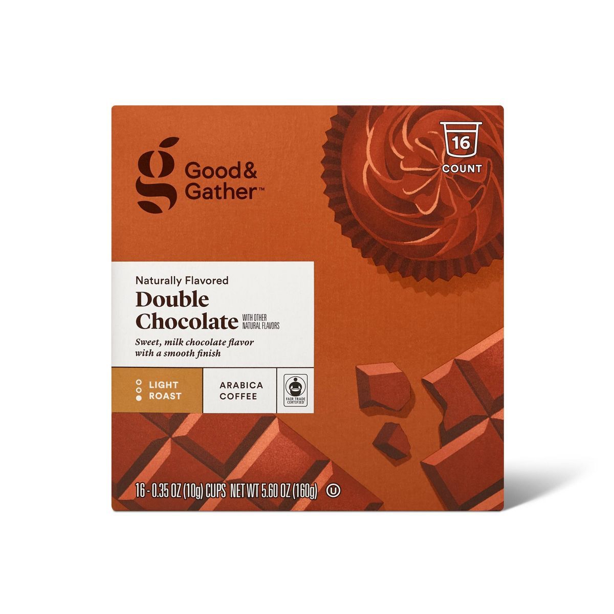 Naturally Flavored Double Chocolate Light Roast Coffee -16ct Single Serve Pods - Good & Gather™ | Target