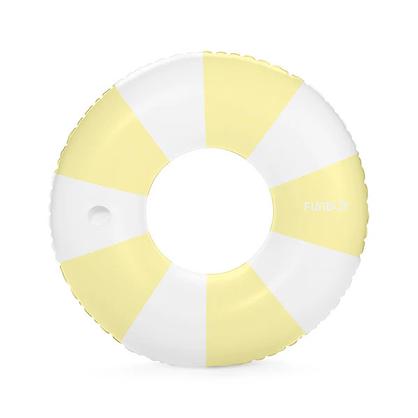 Vintage Tube Float Yellow & White, 48" Diameter | FUNBOY