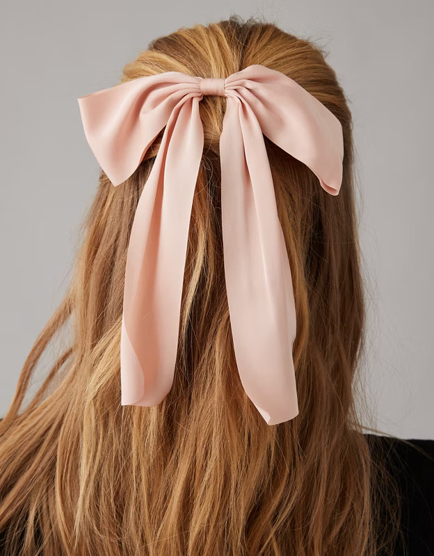 AE Drapey Satin Bow Clip | American Eagle Outfitters (US & CA)
