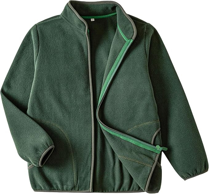 Toddler Boys Girls Fleece Jacket Lightweight Fall Spring 2-12 Years | Amazon (US)