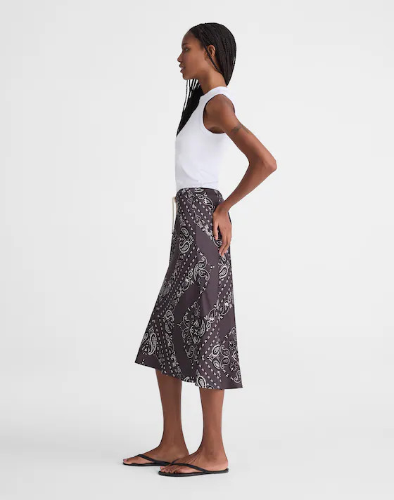 Drawstring Midi Skirt | Madewell