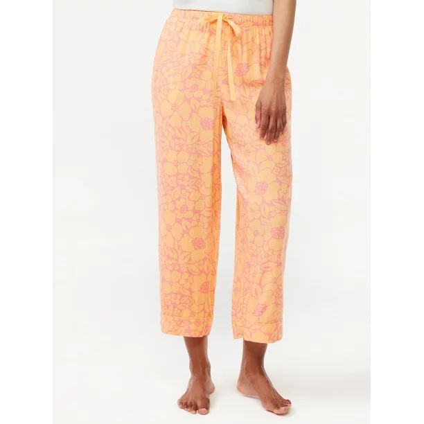 Joyspun Women's Woven Cropped Pajama Pants, Sizes S to 3X | Walmart (US)