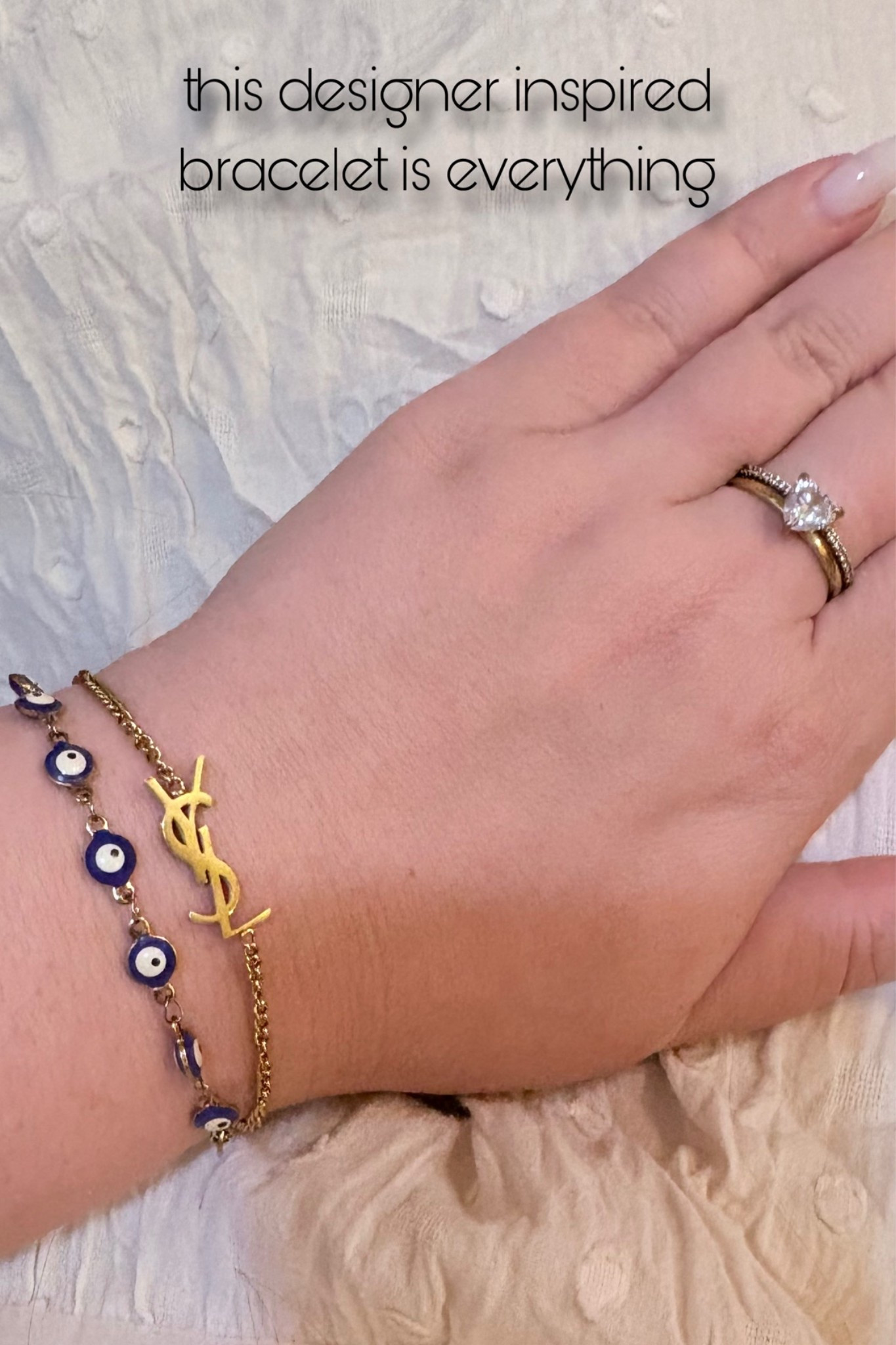 The bracelet is unfortunately out of stock but I listed some similar items!

Amazon / Amazon finds / luxury inspired / luxury dupe / luxury dupes / designer inspired / designer dupe / designer dupes / YSL bracelet dupe / YSL bracelet / gold plated bracelet / luxury inspired jewelry / Amazon style / Amazon fashion / sale / sale alert

#LTKSeasonal #LTKSaleAlert #LTKootd