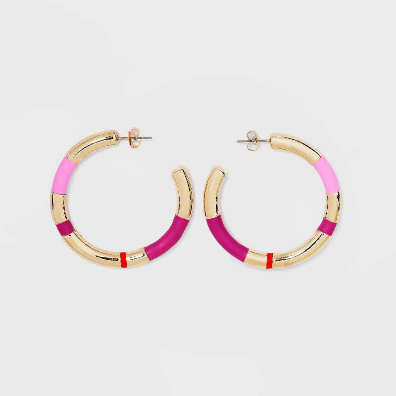 Metal Matte Hoop Earrings - A New Day™ | Target